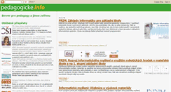 Desktop Screenshot of pedagogicke.info