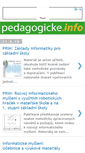 Mobile Screenshot of pedagogicke.info