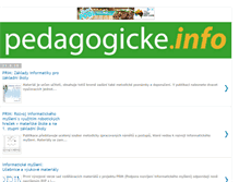 Tablet Screenshot of pedagogicke.info